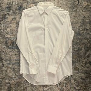 Calvin Klein White Button Down Shirt Slim Fit 15.5 - 32/33